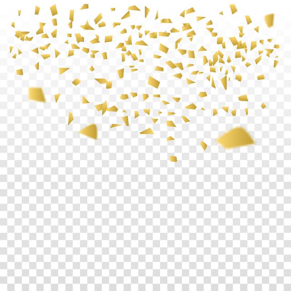 Golden confetti vector design