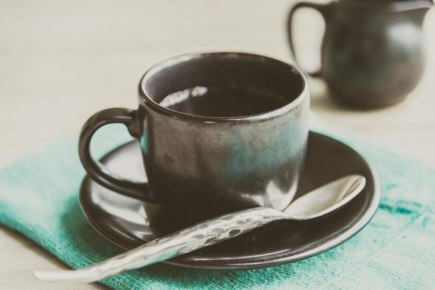 Black coffee cup photo