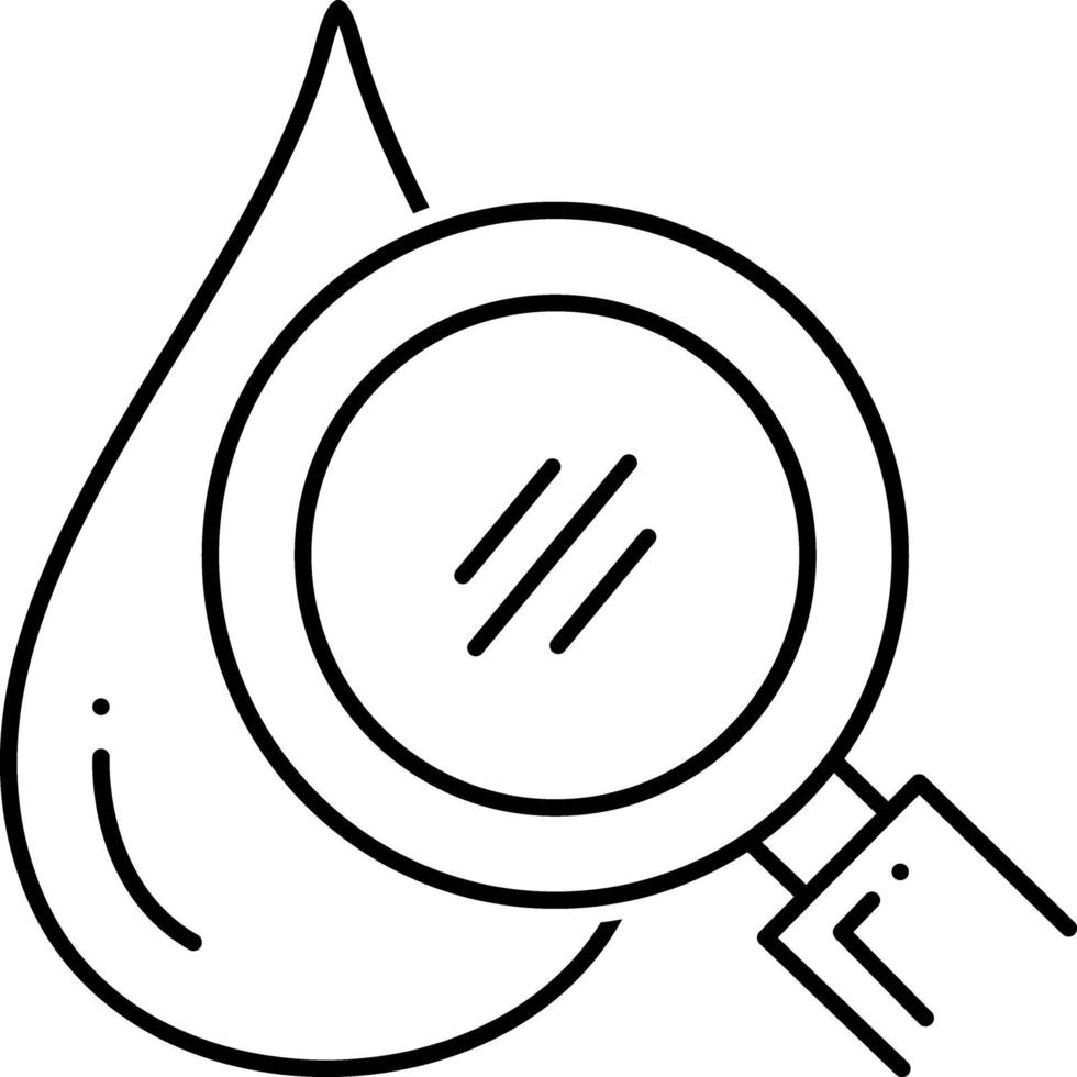 icono de línea para hematología vector