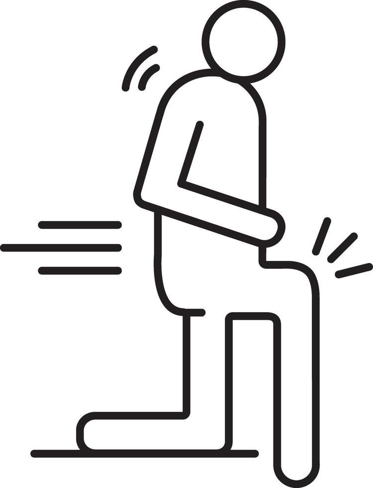 Line icon for body aches vector