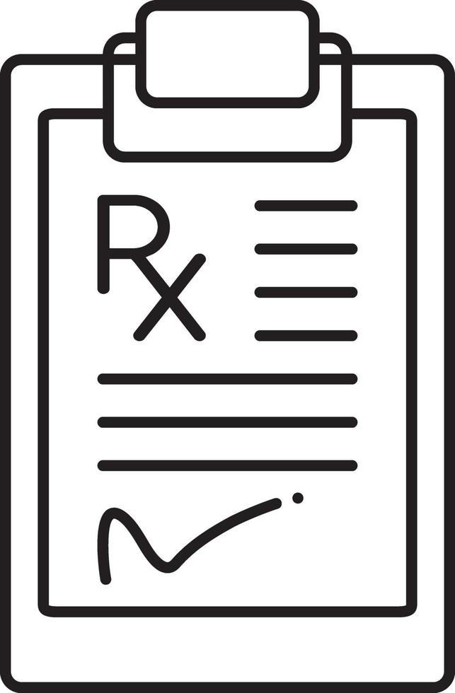 Line icon for prescription vector