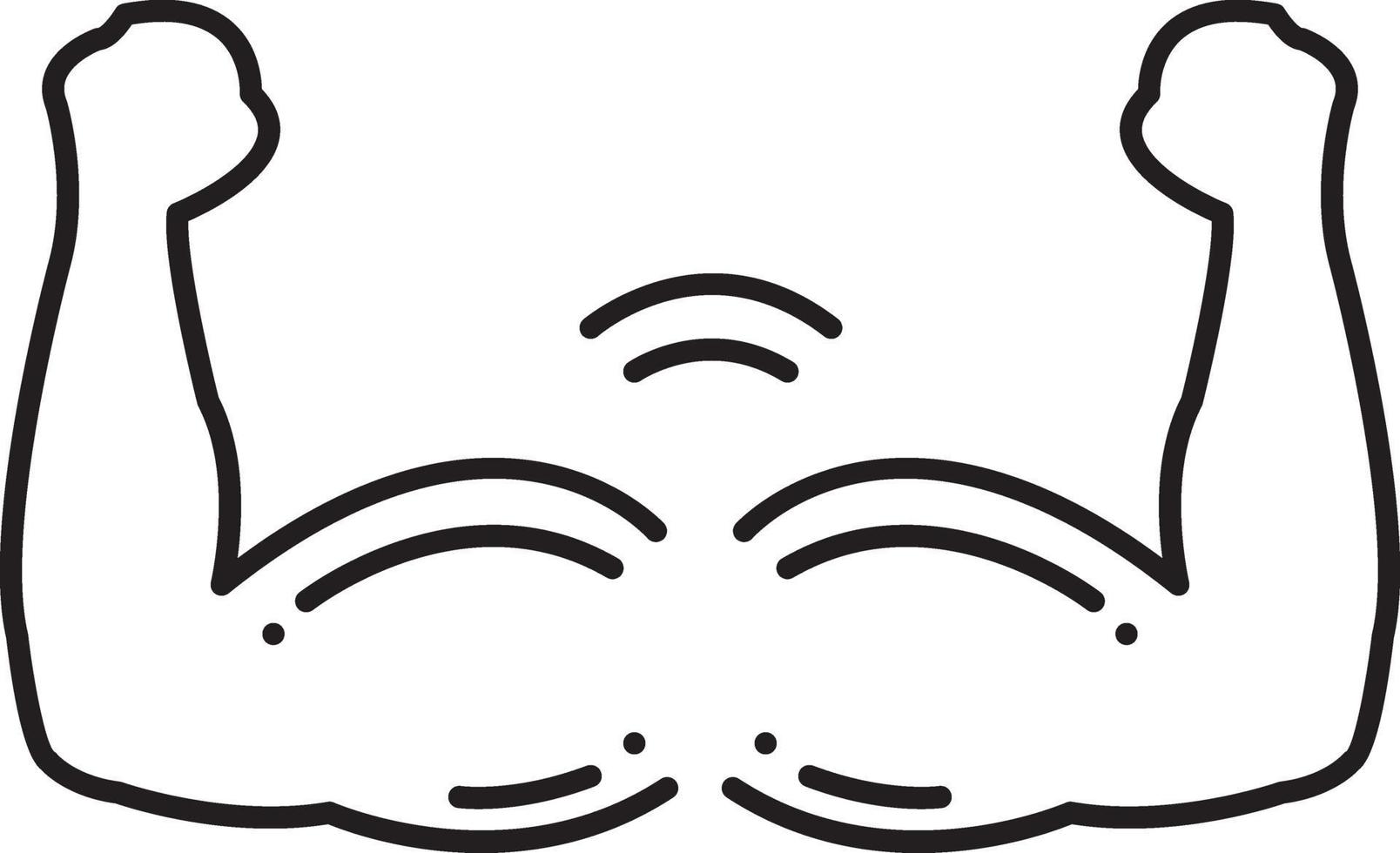 Line icon for muscle growth vector