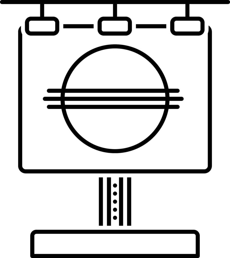 icono de línea para publicidad vector