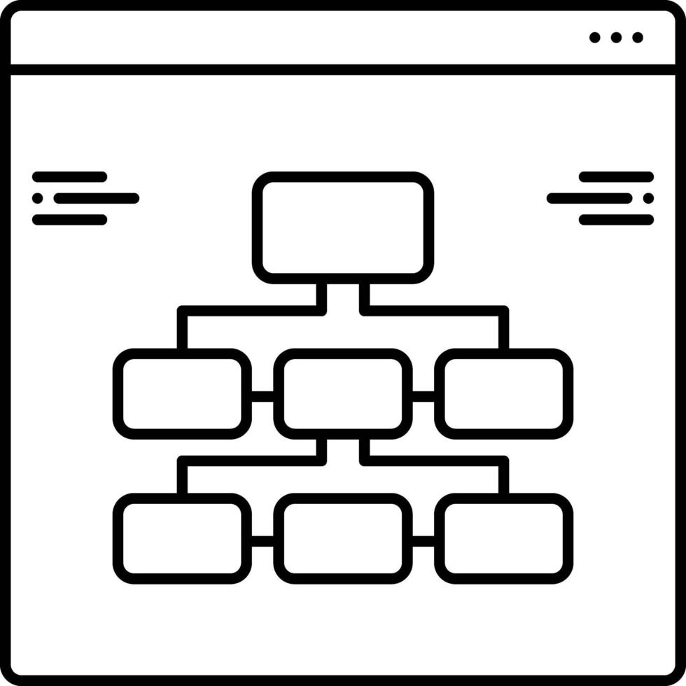 Line icon for information architecture vector
