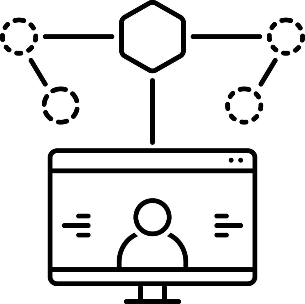 Line icon for user experience design vector