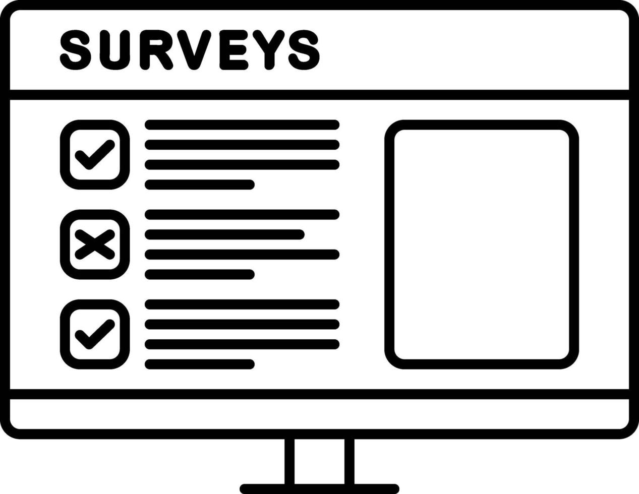 icono de línea para encuestas vector