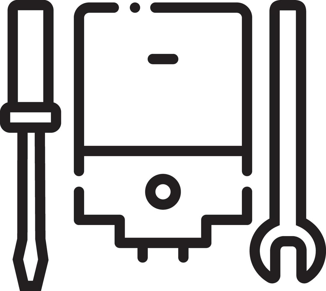 Line icon for geyser service vector