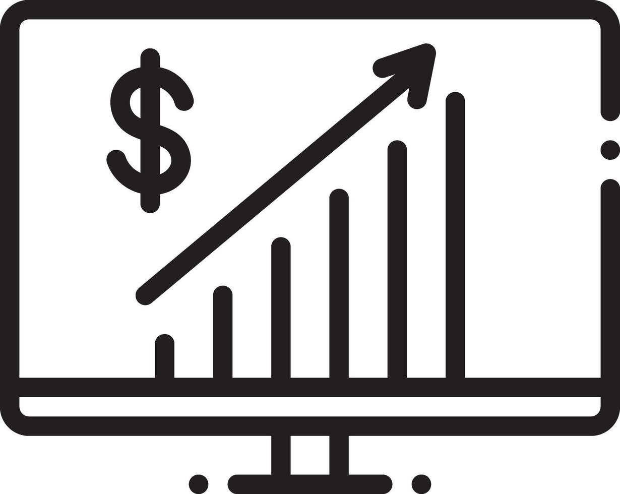 Line icon for business progress vector