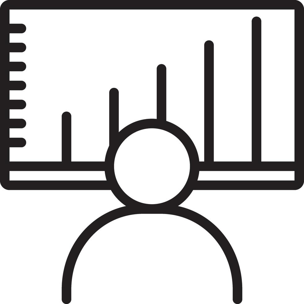 Line icon for statistics vector