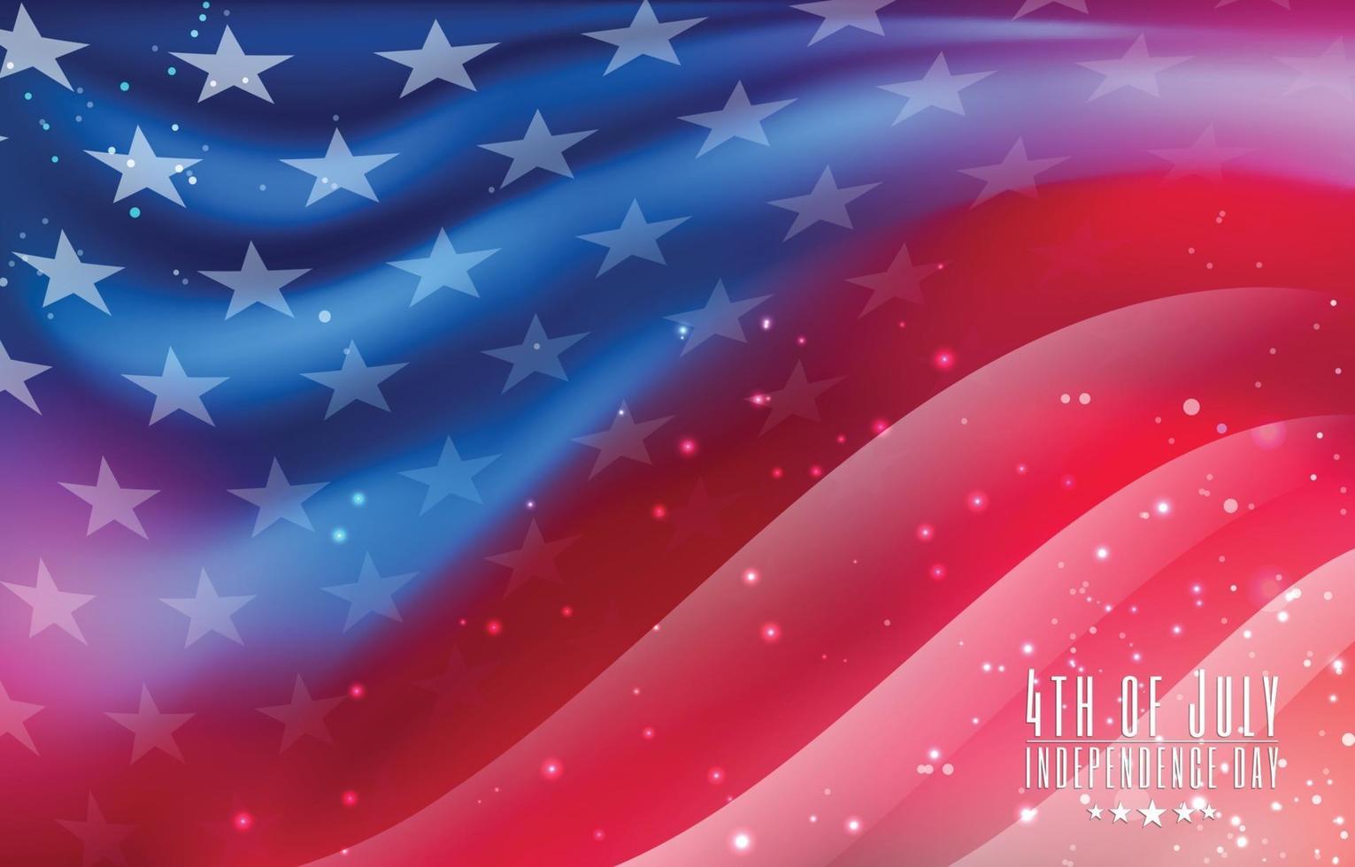 4th of July Independence Day USA Flag Background vector