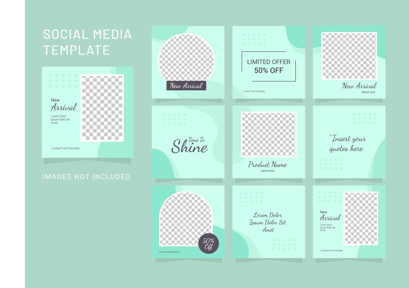 Template Fashion Women Feed Social Media Puzzle vector