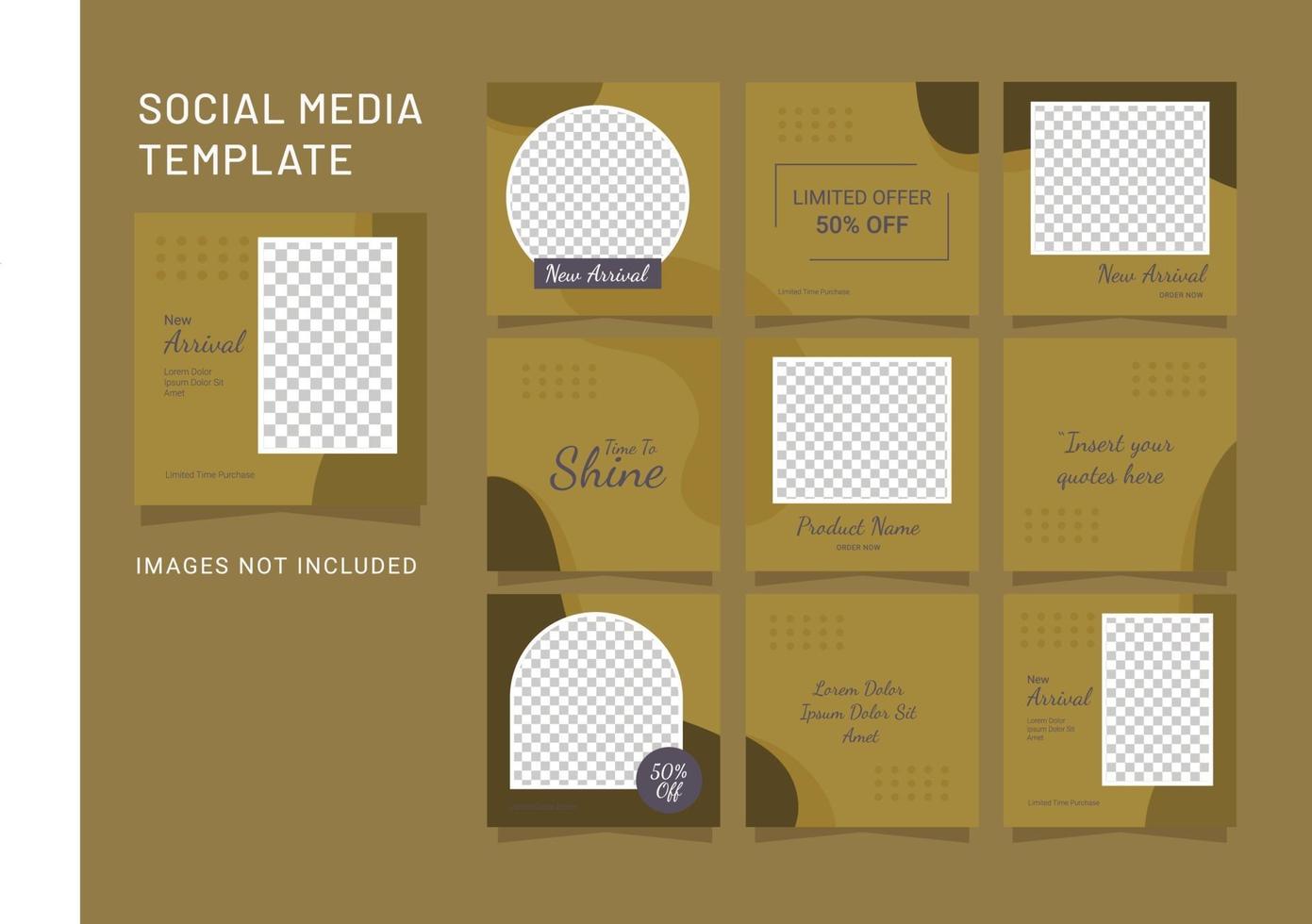 Template Post Puzzle Fashion Women Social Media Vector