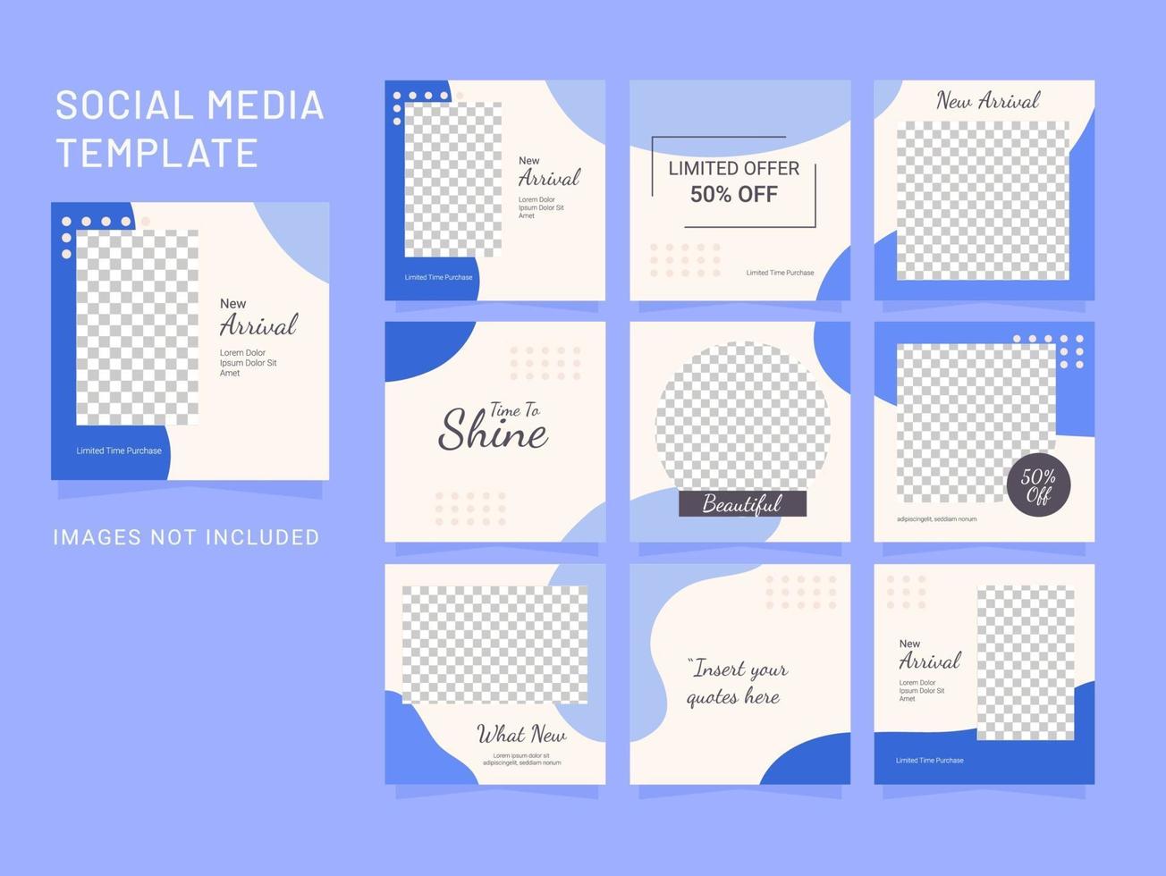 Feed Social Media Puzzle Template Fashion Women vector