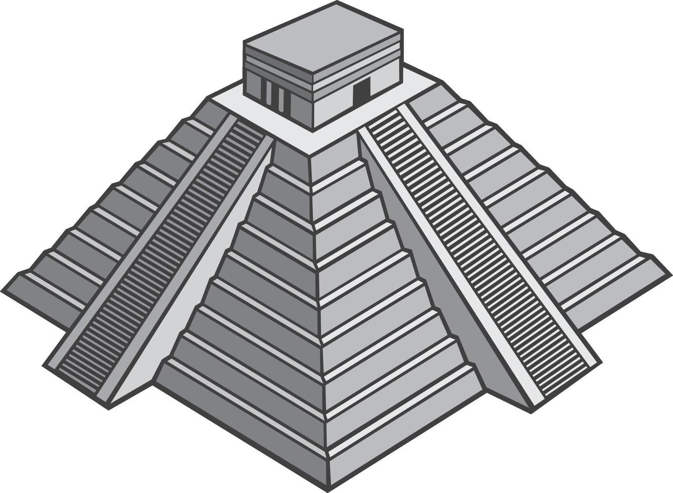 Ilustración de vector de pirámide maya
