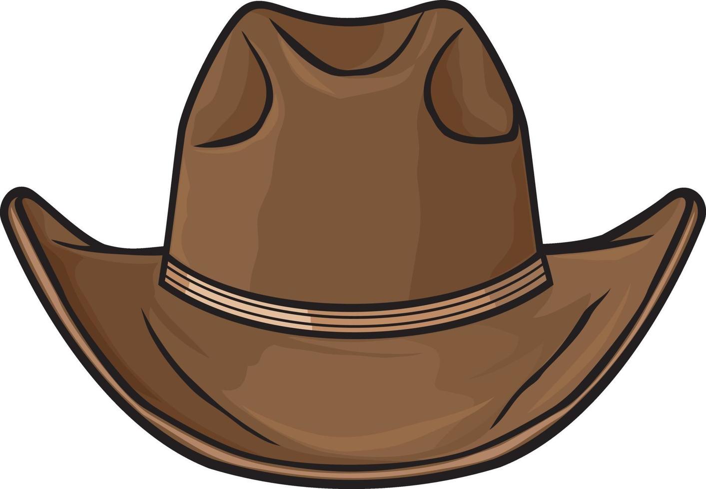 sombrero de vaquero marrón vector