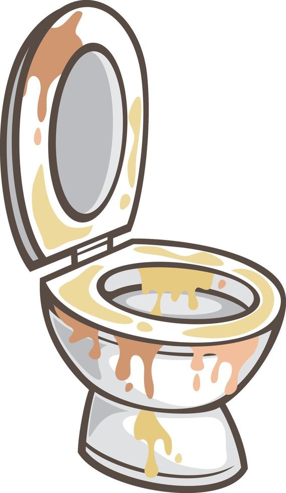 dirty toilet bowl vector