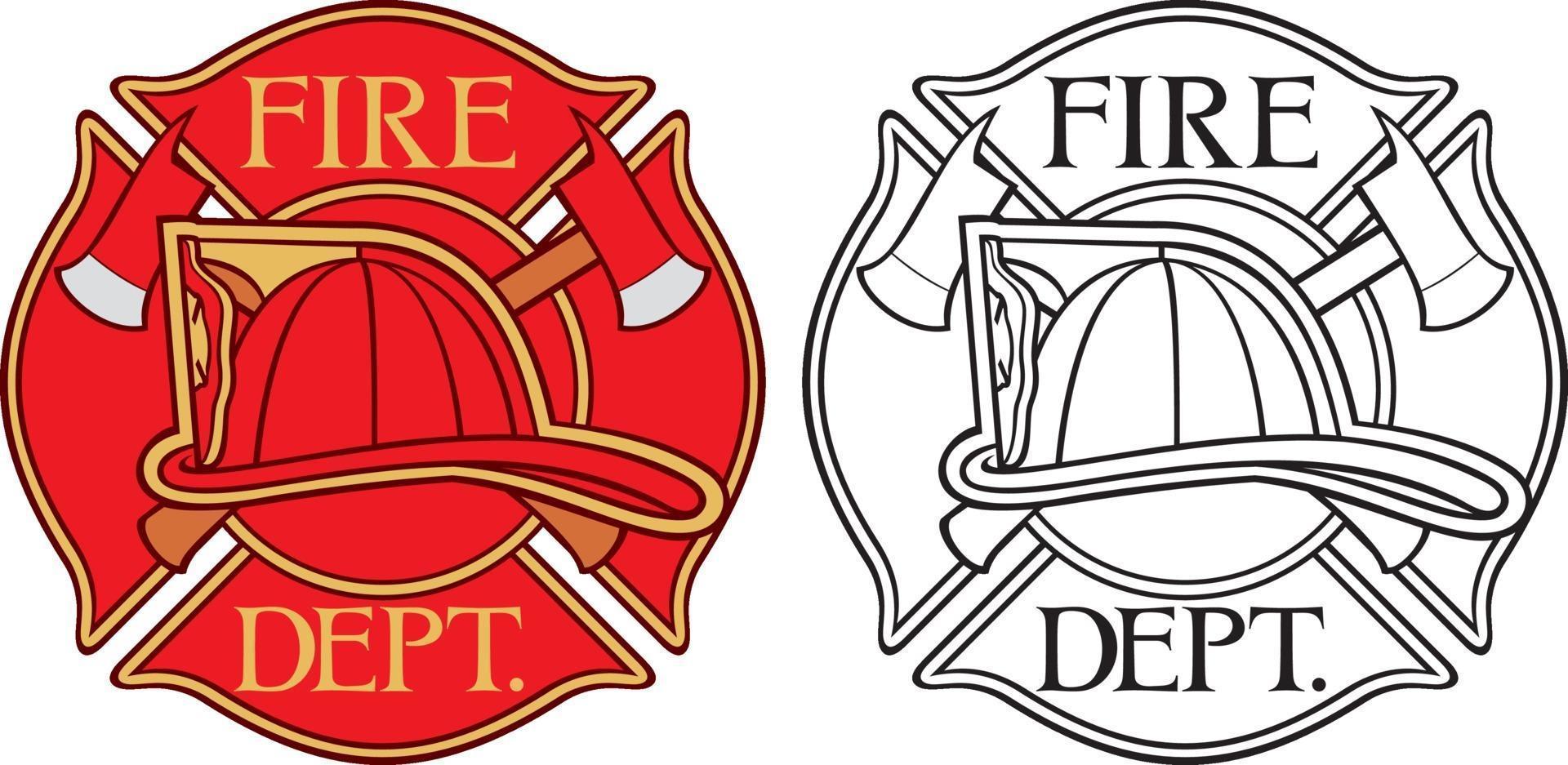 Fire Department or Firefighters Maltese Cross vector