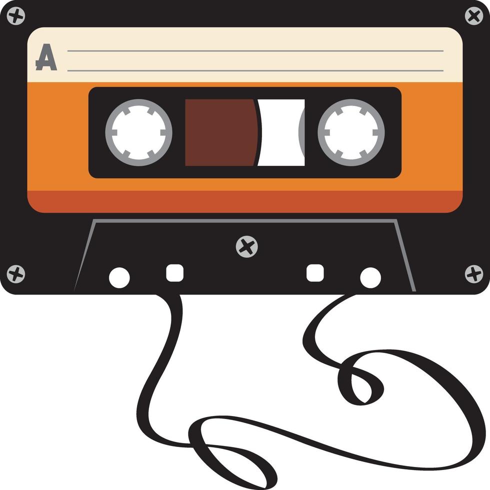 damaged audio cassette tape 2258915 Vector Art at Vecteezy