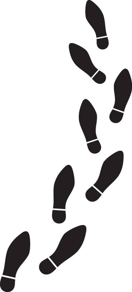 trail of shoe print vector