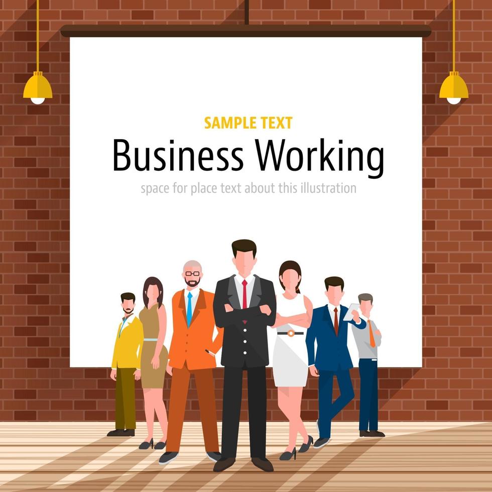 businessman stand in company vector