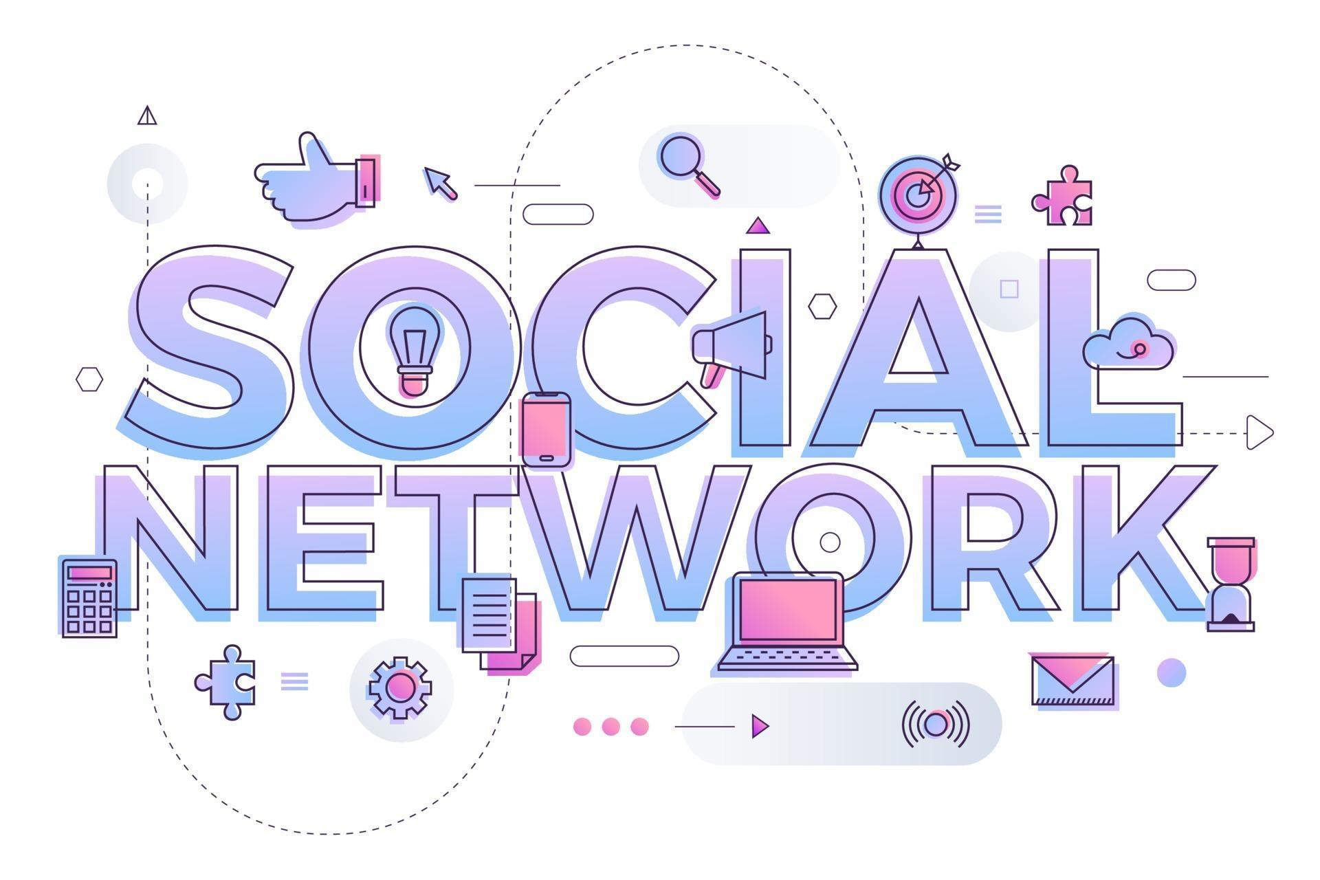 Business Word Social network 2258965 Vector Art at Vecteezy
