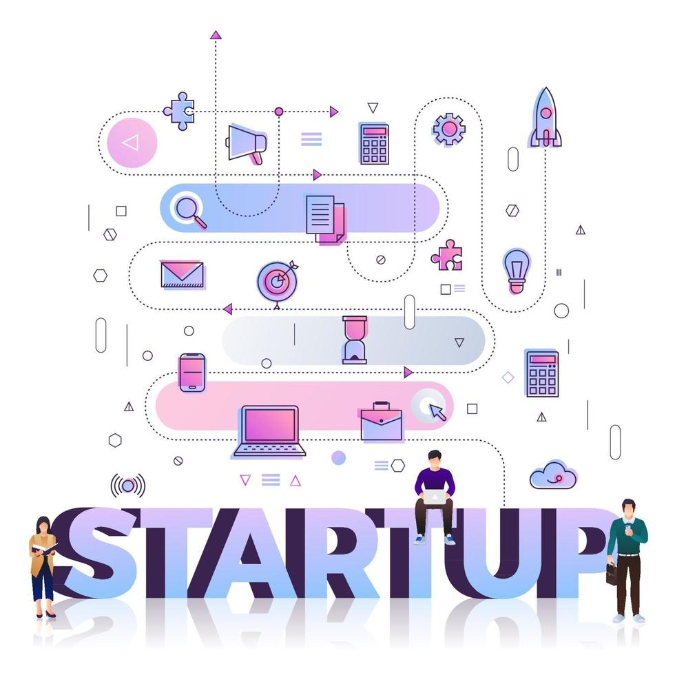 Business word startup 2258975 vector art at vecteezy