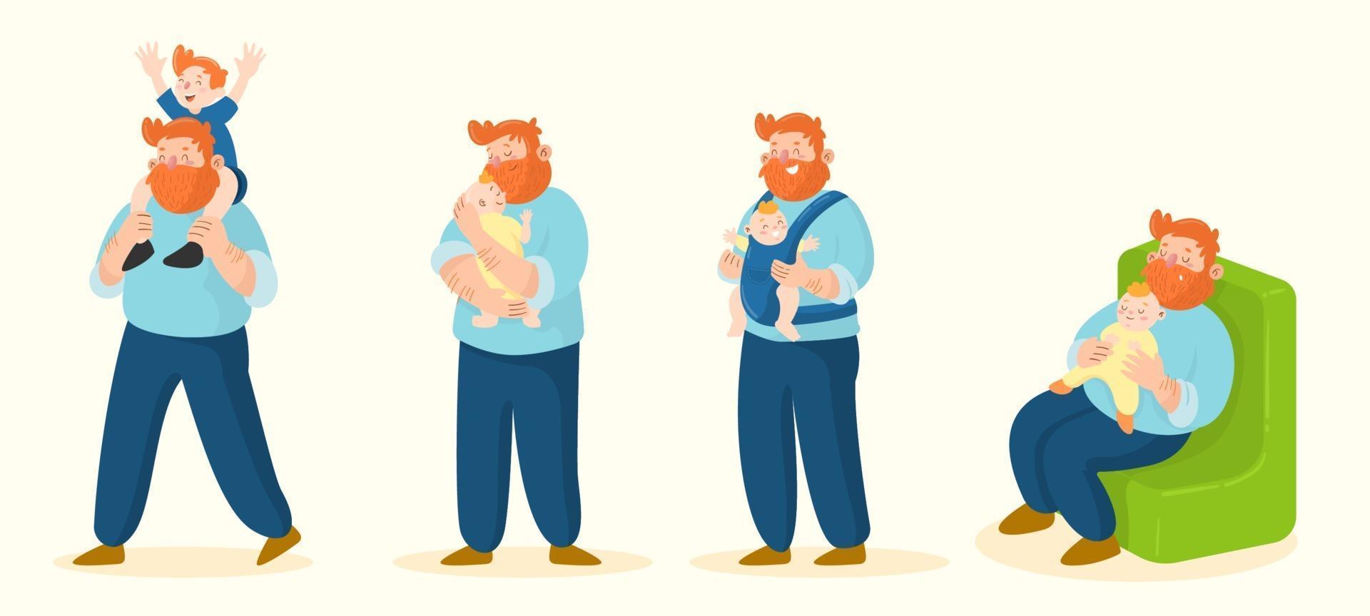 Fathers Day Character Concept vector