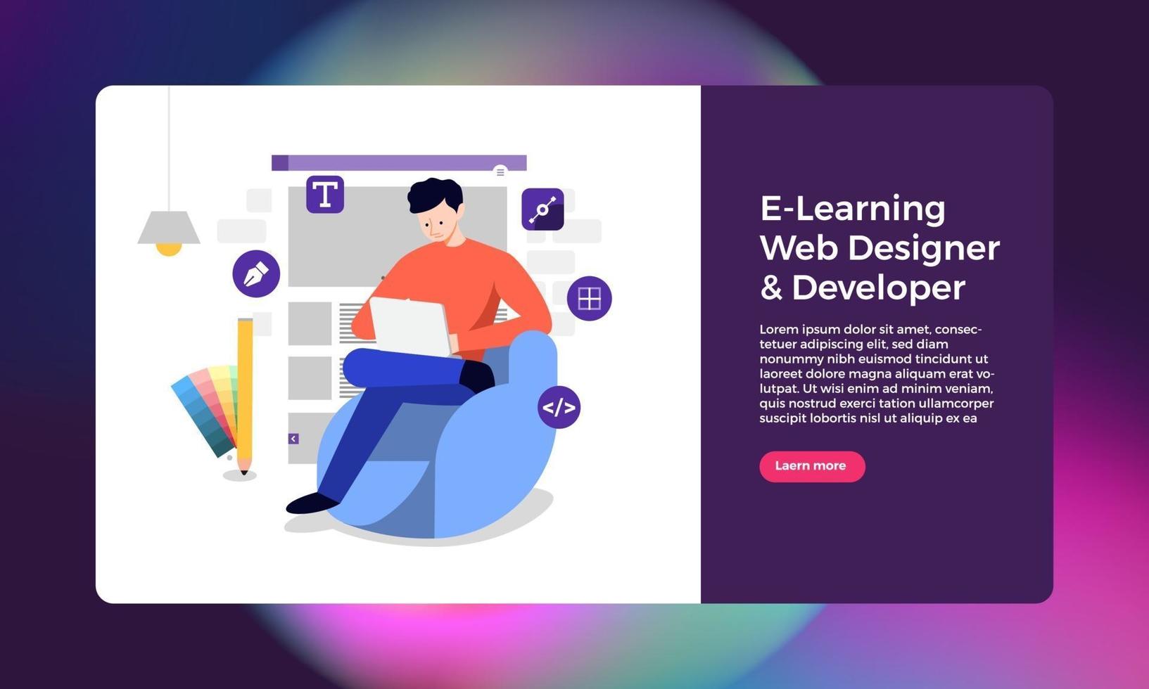 Web designer and Developer vector
