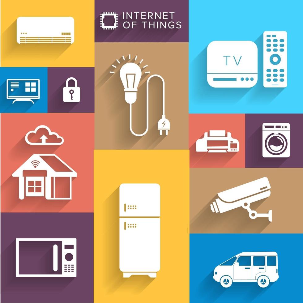 Icon set internet of thing vector