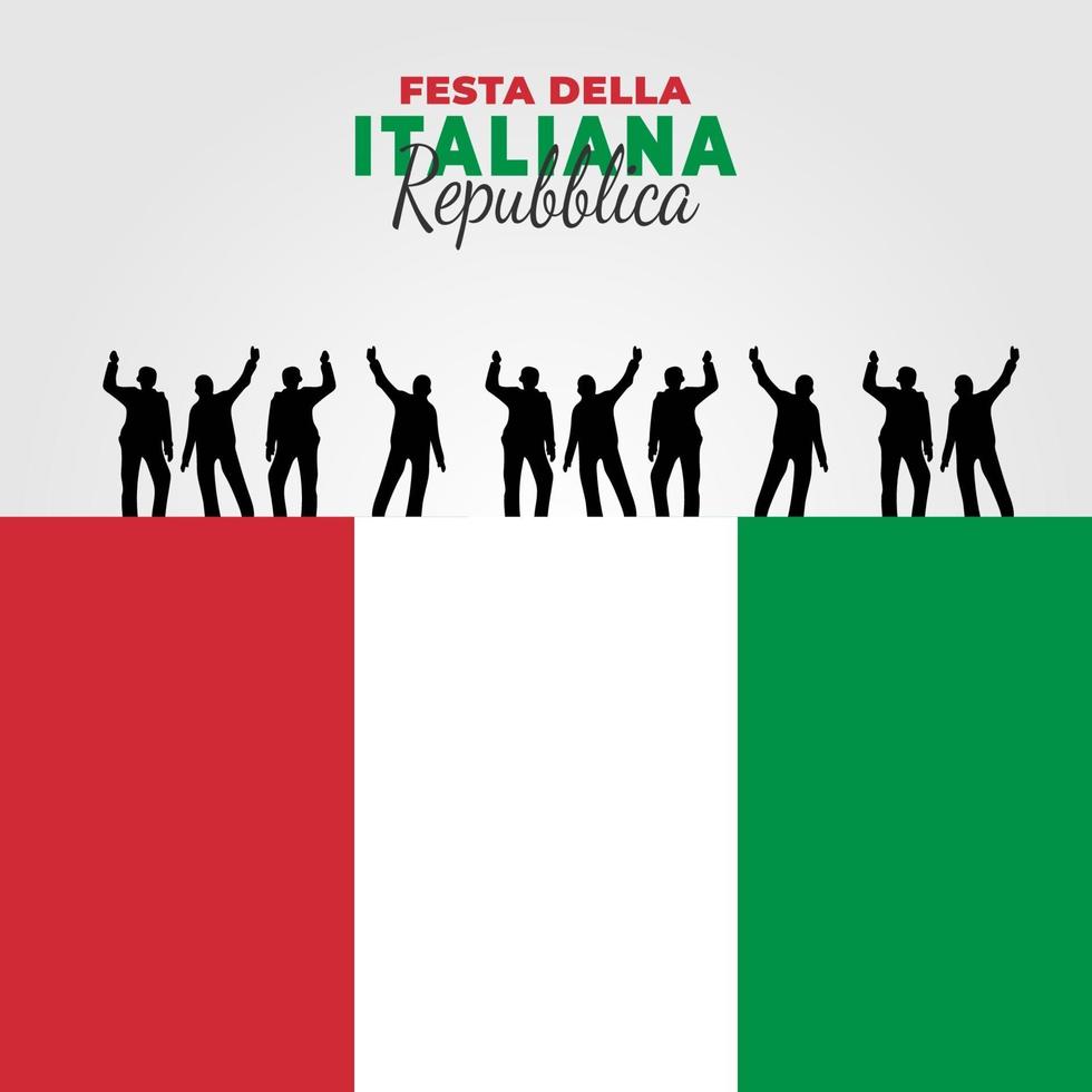 Vector illustration of Festa della Repubblica Italiana. Italian Republic Day.