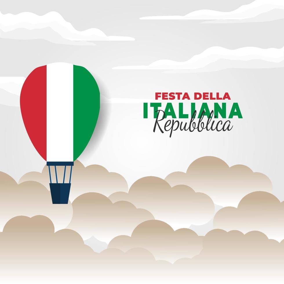 cartel del día de la república de italia vector