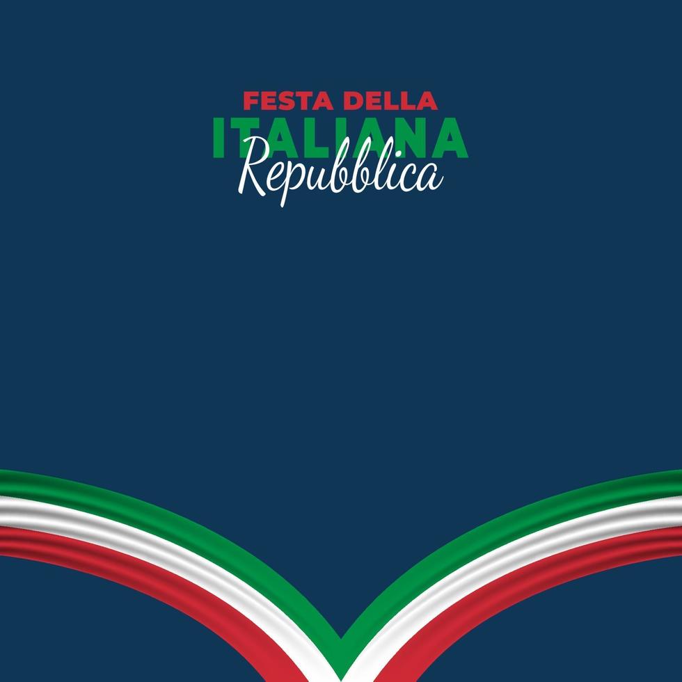 Italian Republic Day poster vector