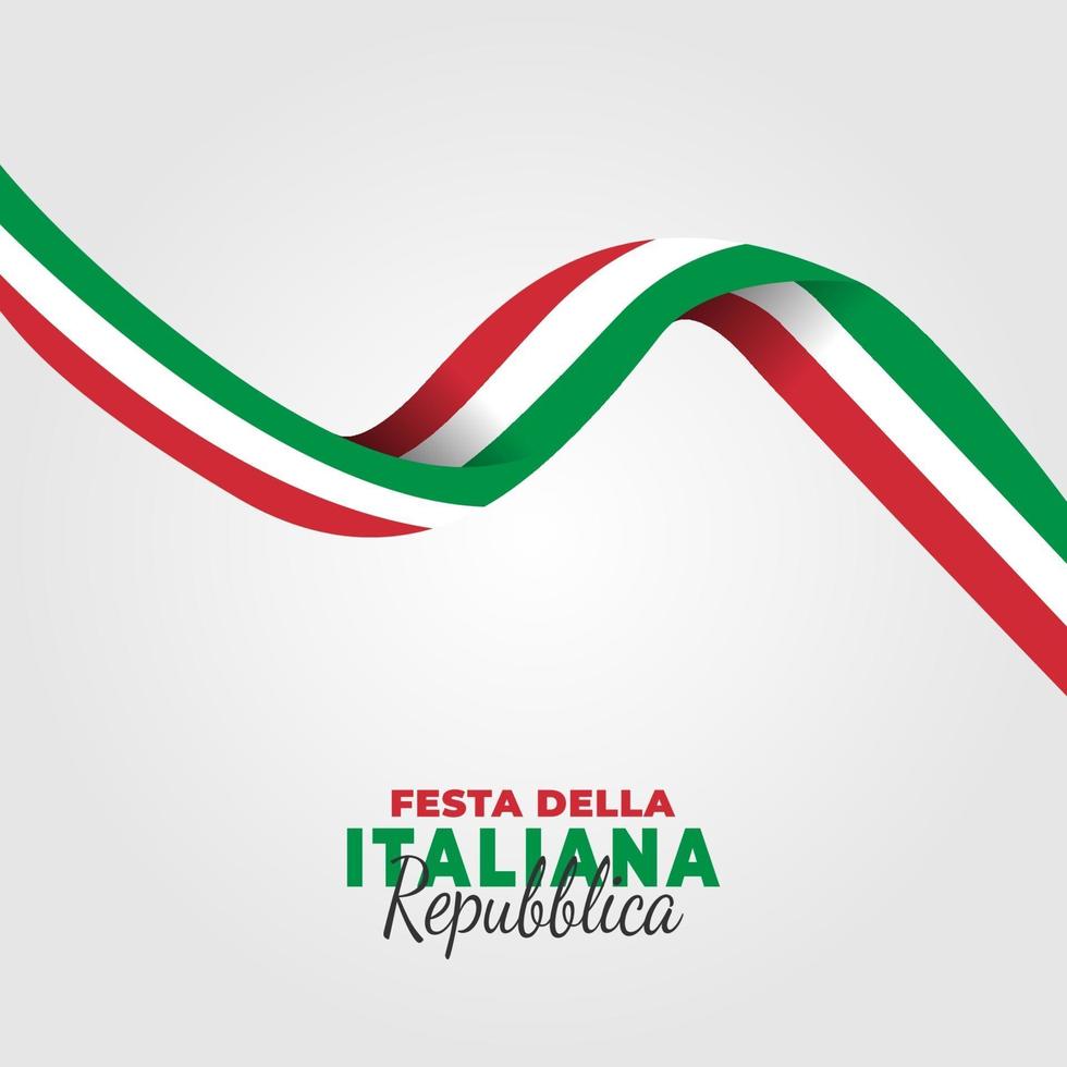ilustración vectorial de festa della repubblica italiana. día de la república italiana. vector
