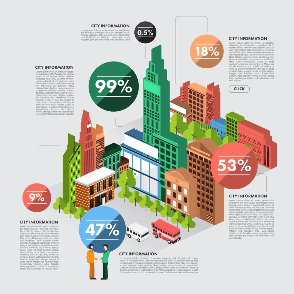 isometric illustrations building vector