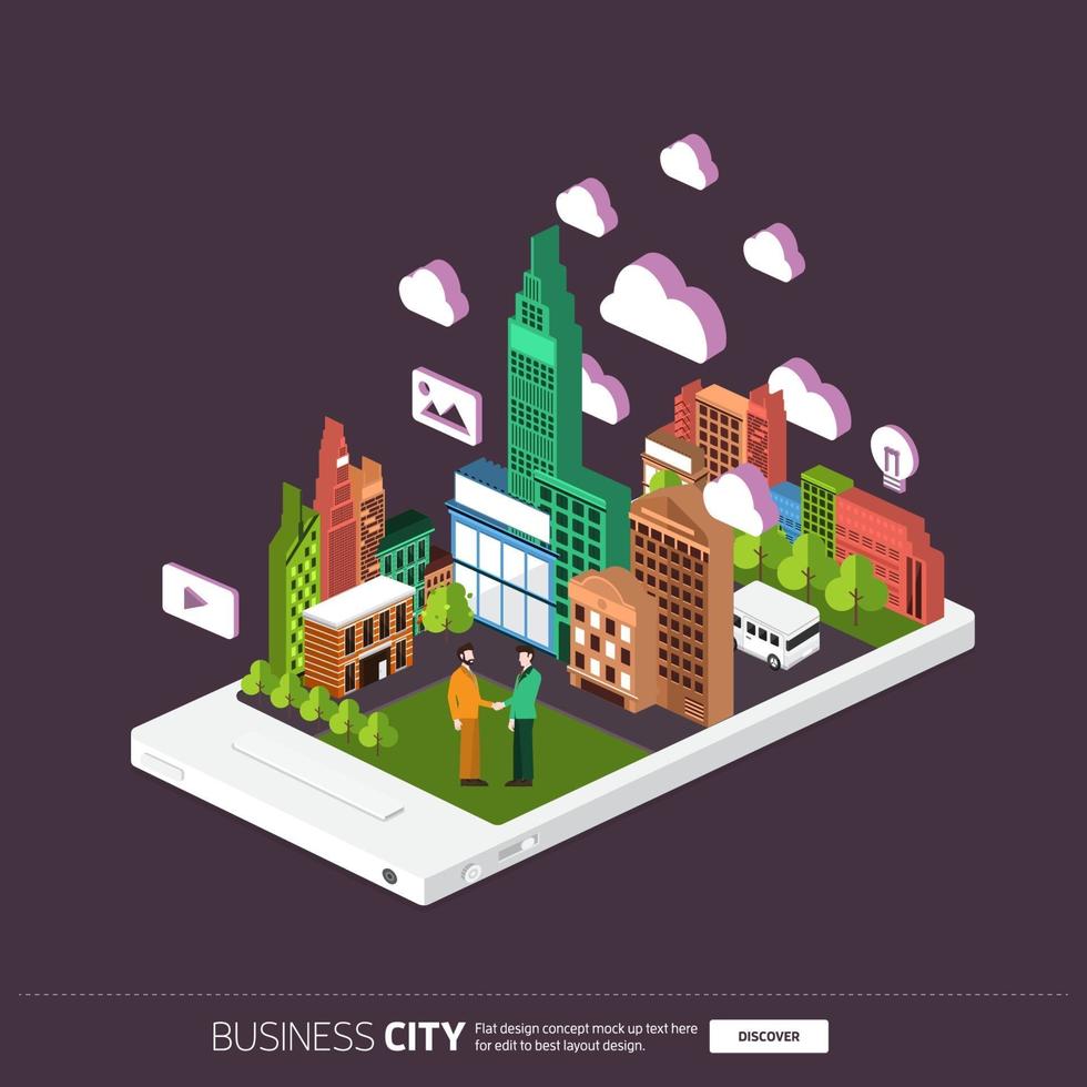 Isometric illustrate business concept vector