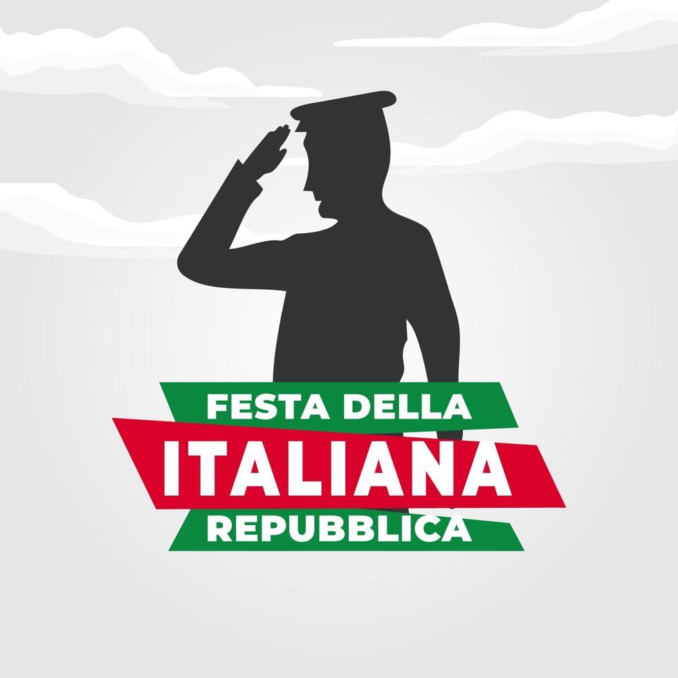 Republic Day of Italy poster vector