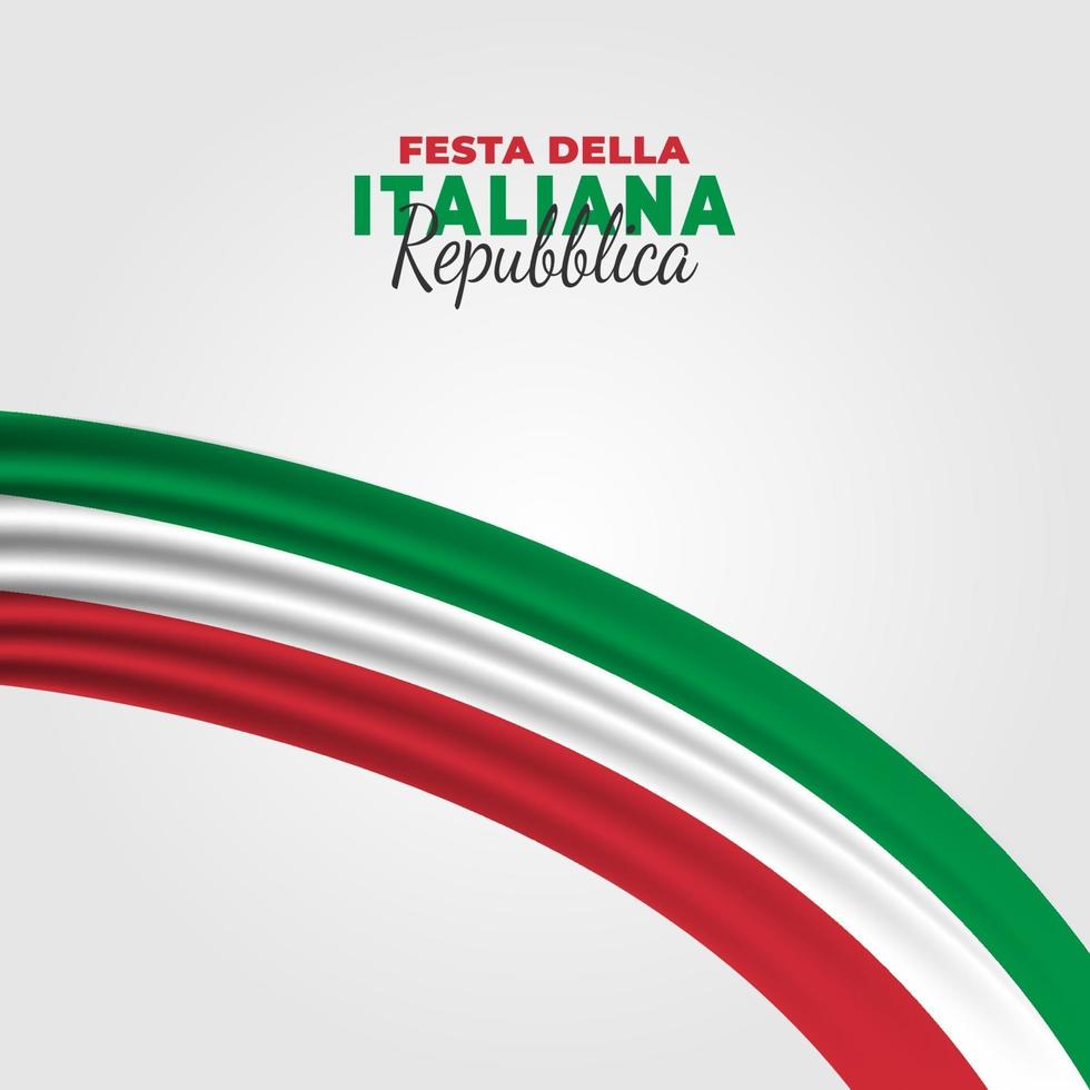 cartel del día de la república italiana vector