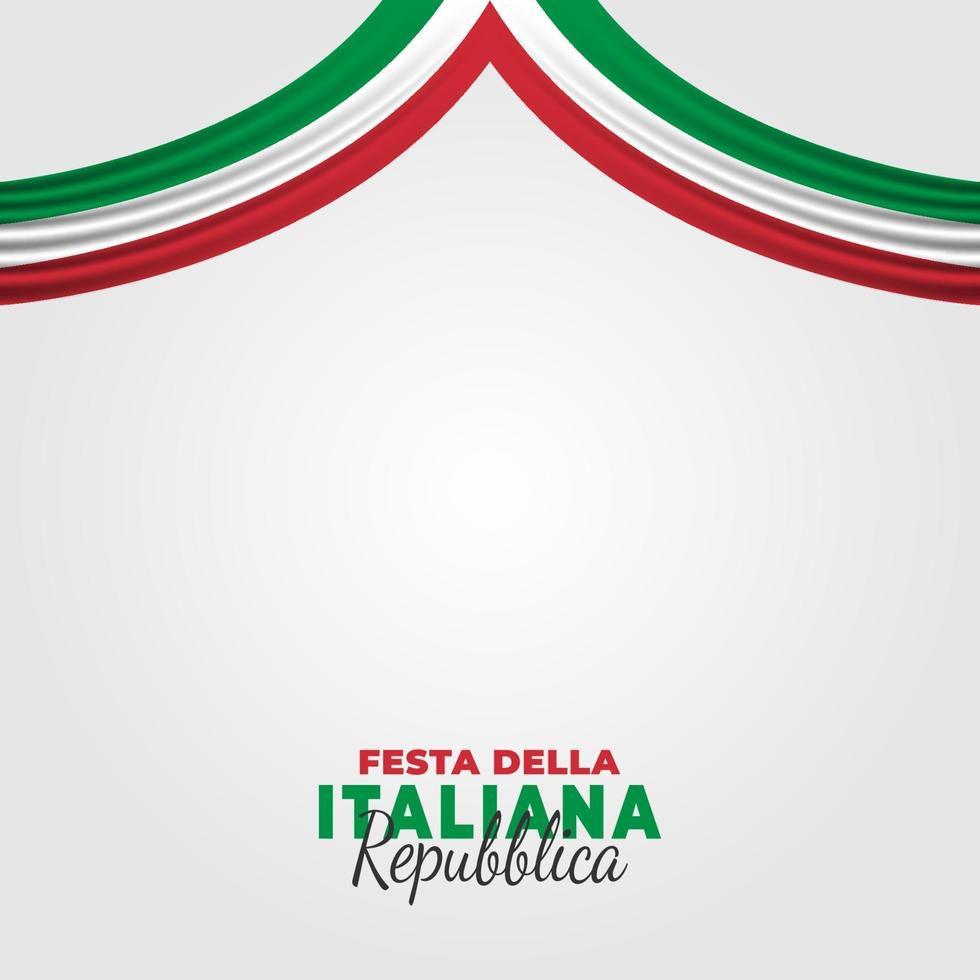 cartel del día de la república italiana vector