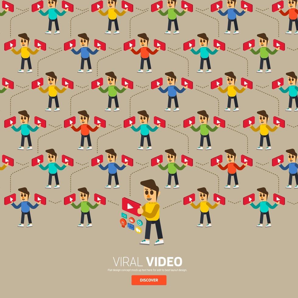 ilustrar video viral vector