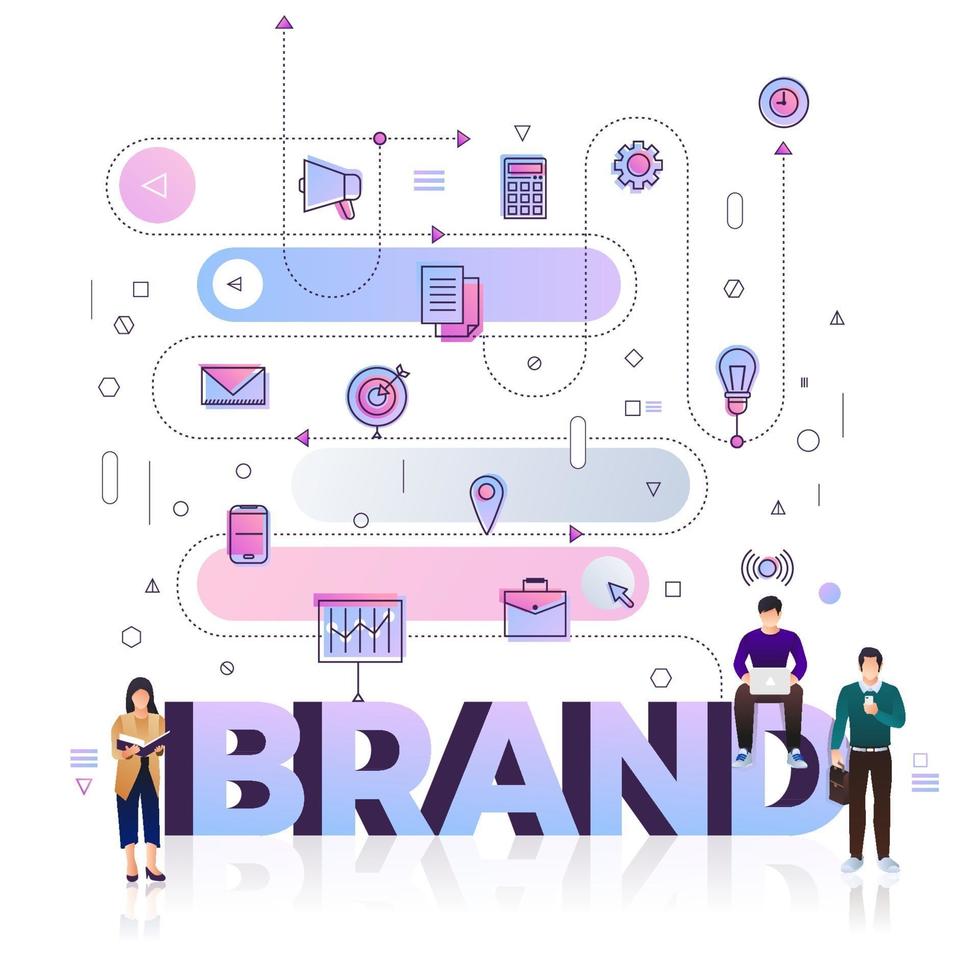 Business Word Brands vector