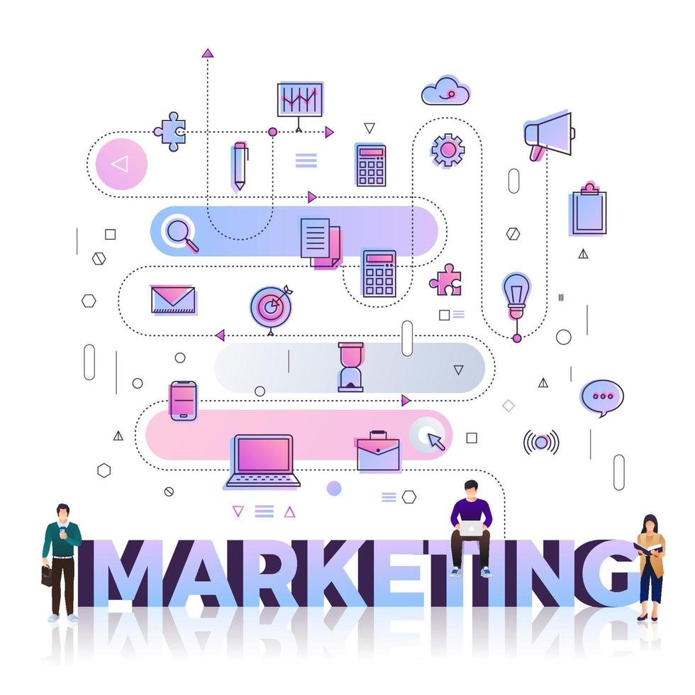Business Word marketing vector