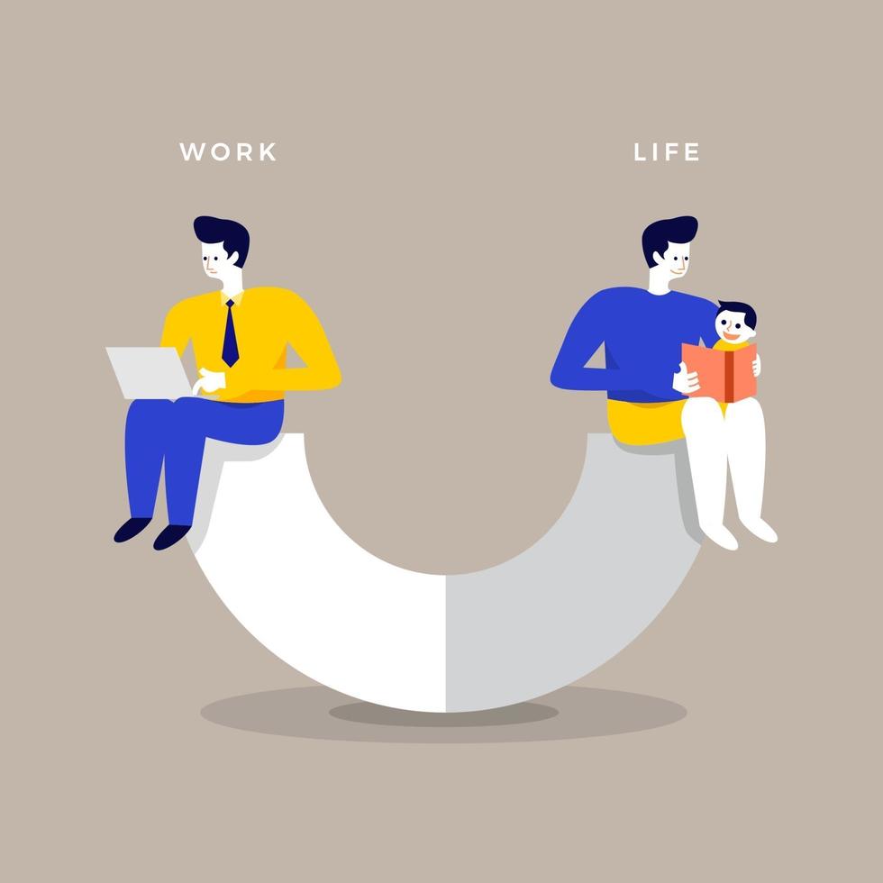 work life balance vector