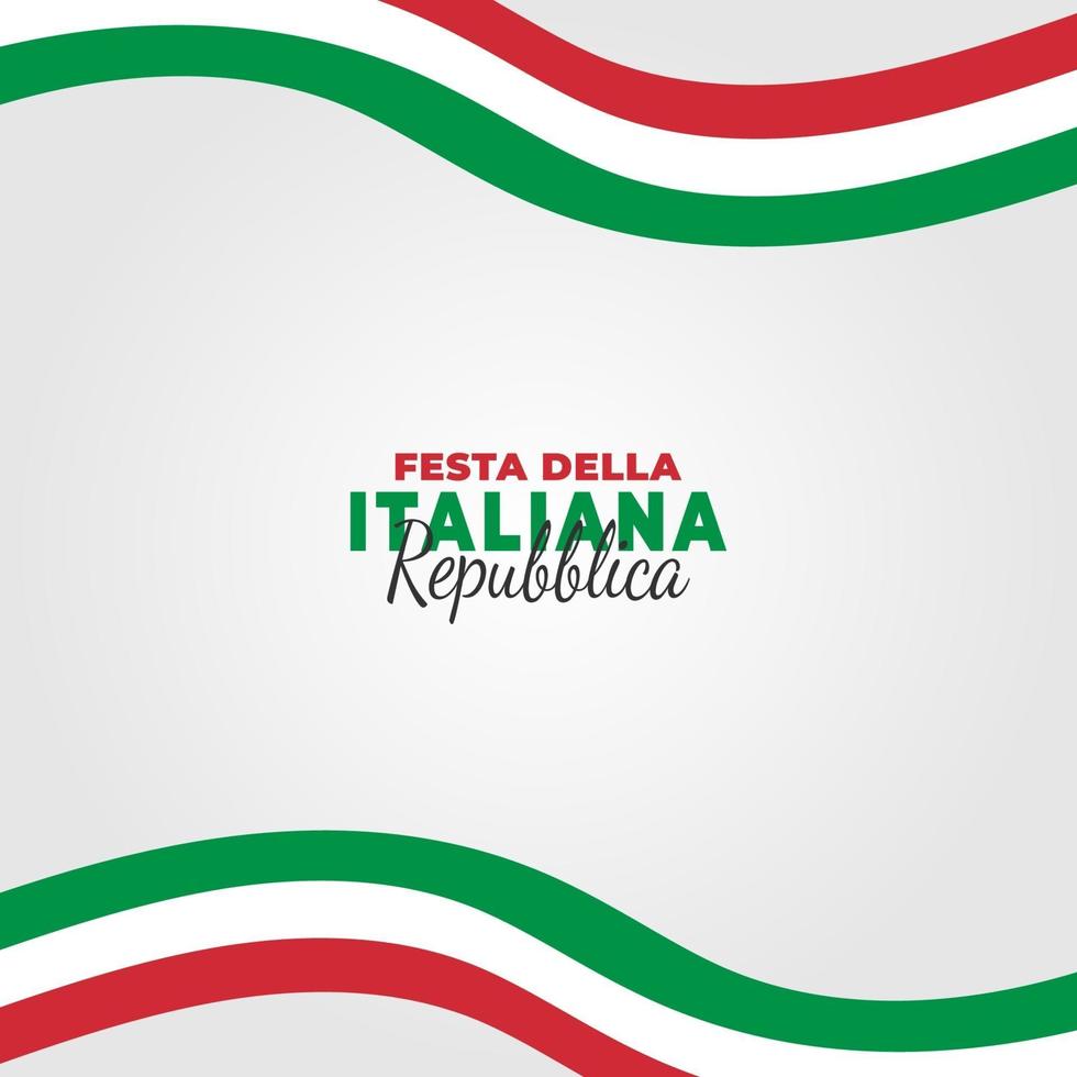 cartel del día de la república italiana vector