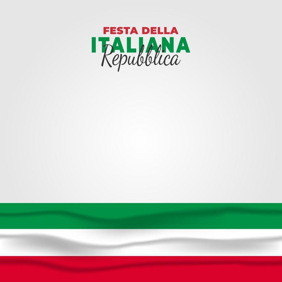 Italian Republic Day poster vector