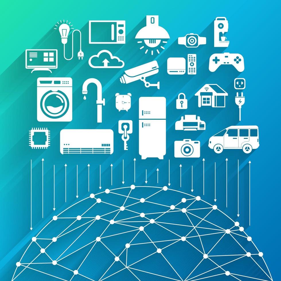 Inter of things illustrations vector