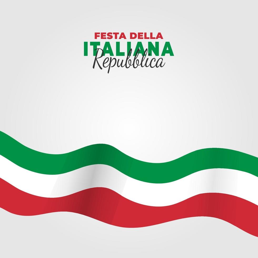 día de la república italiana. celebrado anualmente el 2 de junio en italia cartel vector