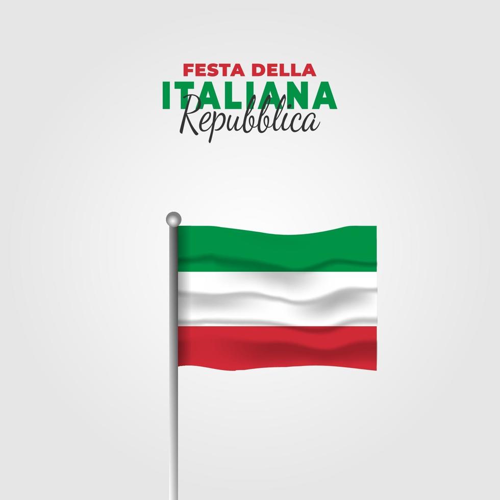 ilustración vectorial del cartel de la festa della repubblica italiana vector