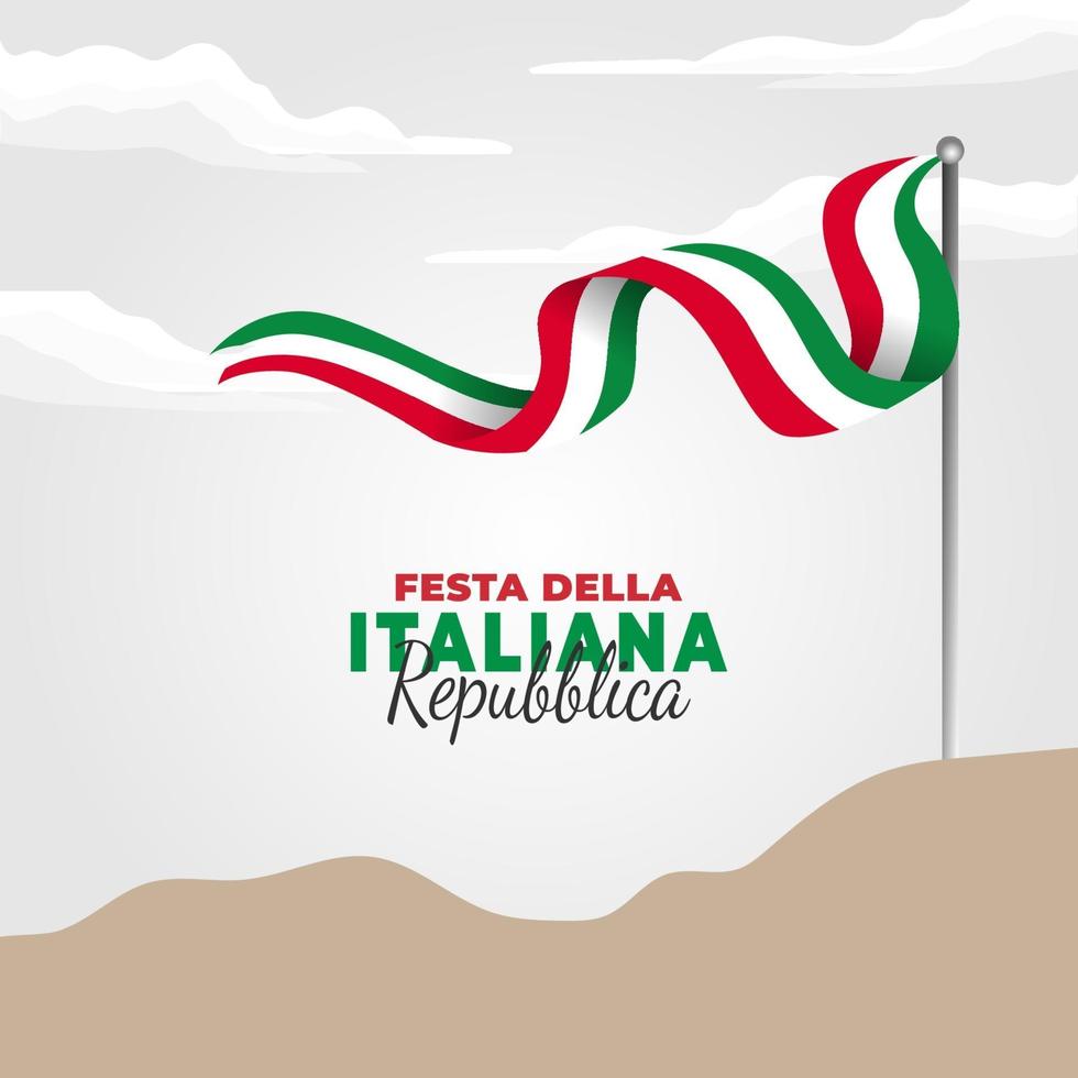 Italian Republic Day poster vector