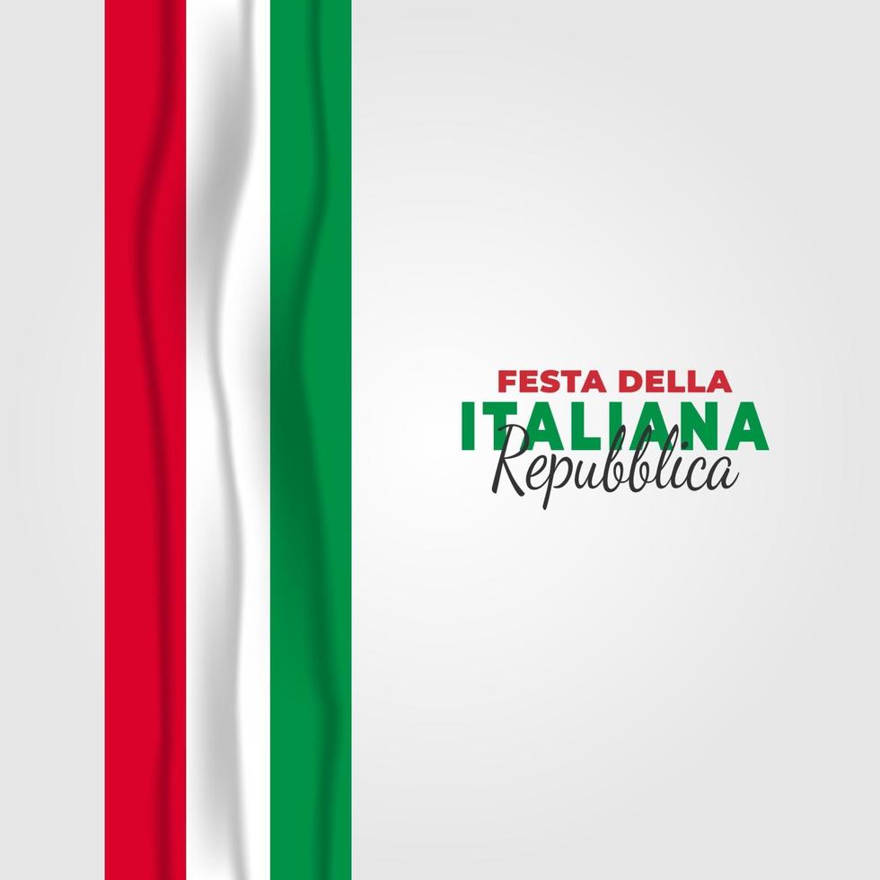 cartel del día de la república italiana vector