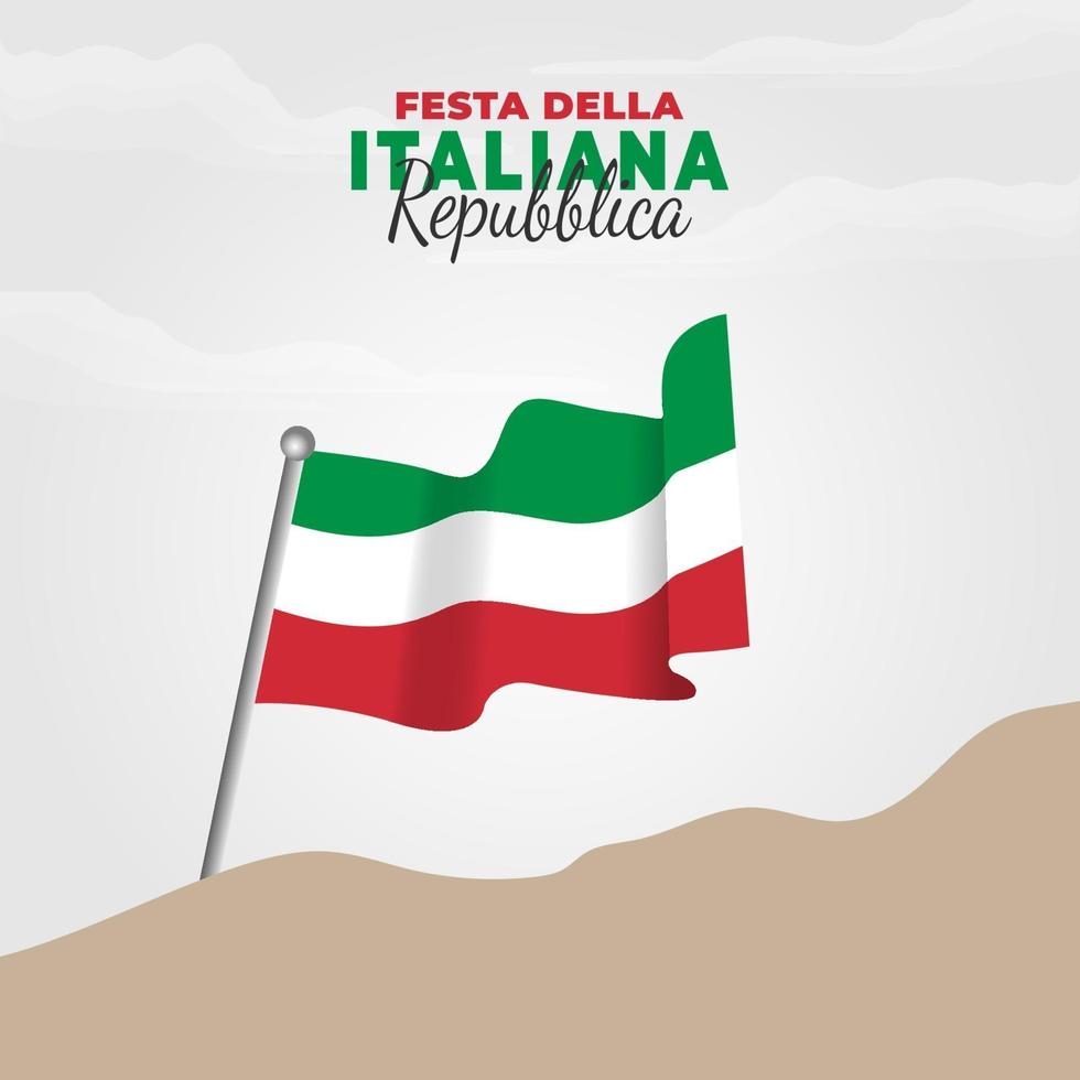 cartel del día de la república italiana vector